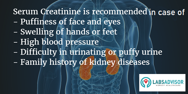 Symptoms of increased creatinine level in the body.