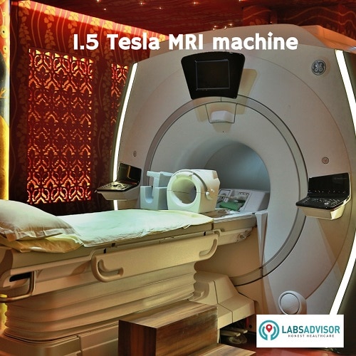 This image represents the 1.5 Tesla MRI machine in Delhi
