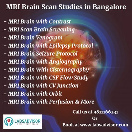 Brain MRI Cost in Bangalore- 15+ MRI Brain different studies