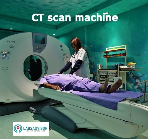 This image represents the CT scan machine - India!