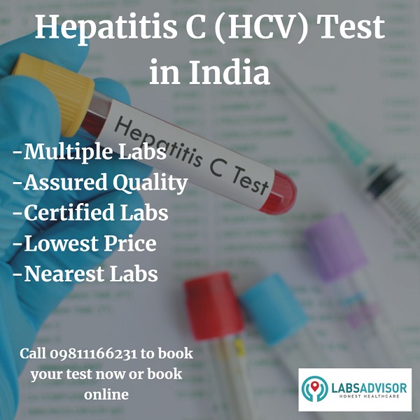 Lowest HCV Test Cost in Delhi, Gurgaon, Bangalore, Mumbai, Chennai, Hyderabad, etc through LabsAdvisor.