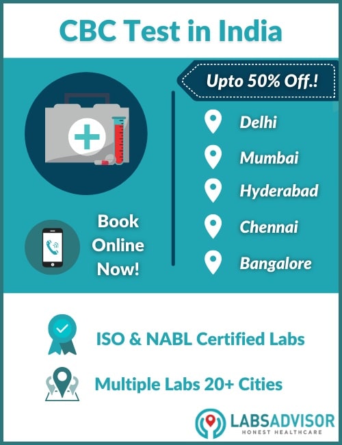 Lowest Complete Blood count (CBC) Test Price in India!