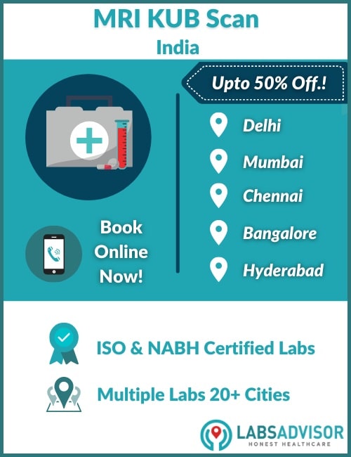 Up to 50% Off on MRI KUB scan cost in India.