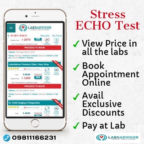 Benefits of Booking Stress Echo test cost in India through Labsadvsior