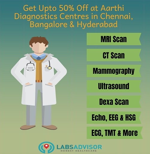 Upto 50% offer on Aarthi scans & diagnostics 