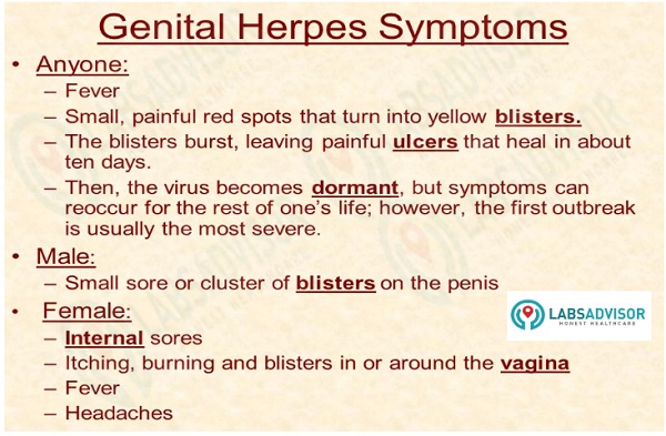 Herpes tested genital What to