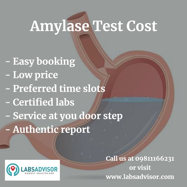 Find labs & lowest Amylase Test Cost near you exclusively through LabsAdvisor. Book online with preferred time slots.