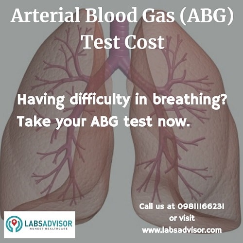 Book your arterial blood gas analysis test at low price in best labs near you by calling LabsAdvisor at +918061970525