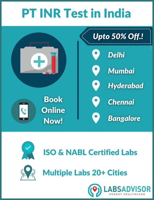 Lowest PT INR test cost in India!