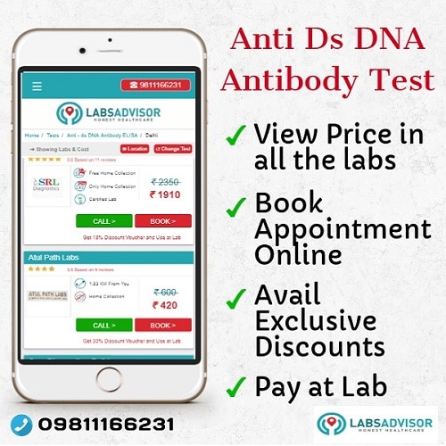 Anti Ds DNA Antibody Test in various cities of India 