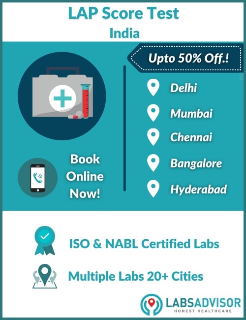 Lowest LAP score test cost in India through Labsadvisor!