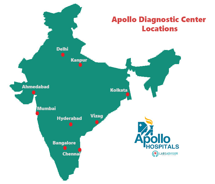 Locations of Apollo Clinics shown in inforgraphic.